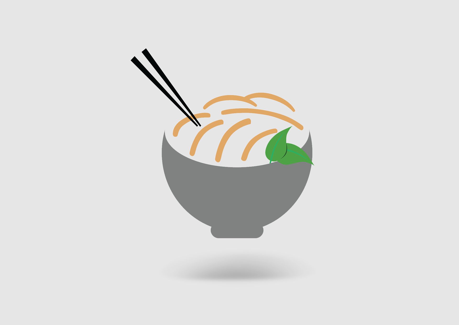 logo bol de nouilles pour traiteurs asiatique